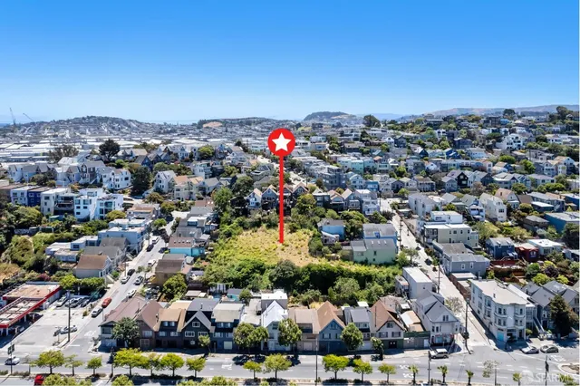 an aerial view of multiple house