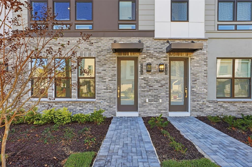 a front view of a house