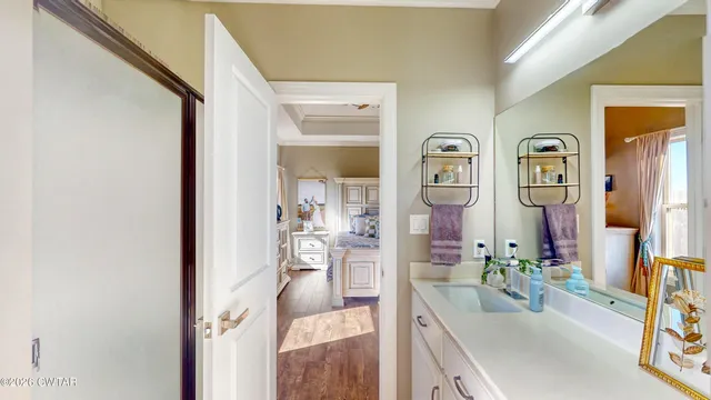 a view of living room and kitchen