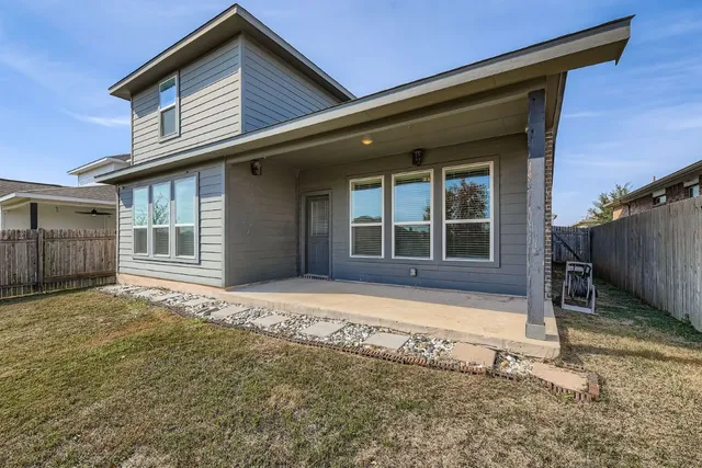 a house with white door