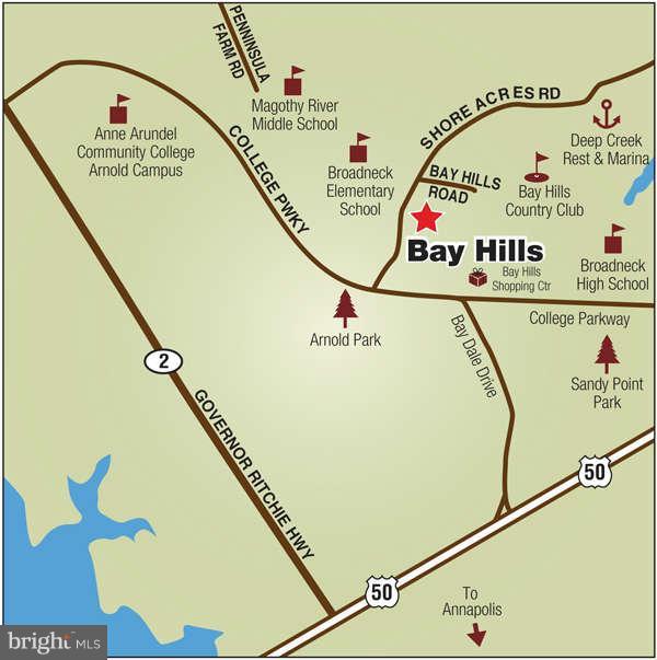 443 Colonial Ridge Lane Arnold, MD 21012 - Photo 26 of 26 Bay Hills /Arnold Map