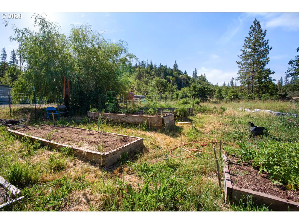 890 Crowfoot Road Eagle Point, OR 97524 - Photo 8 of 48 a view of a backyard with plants and a lake view