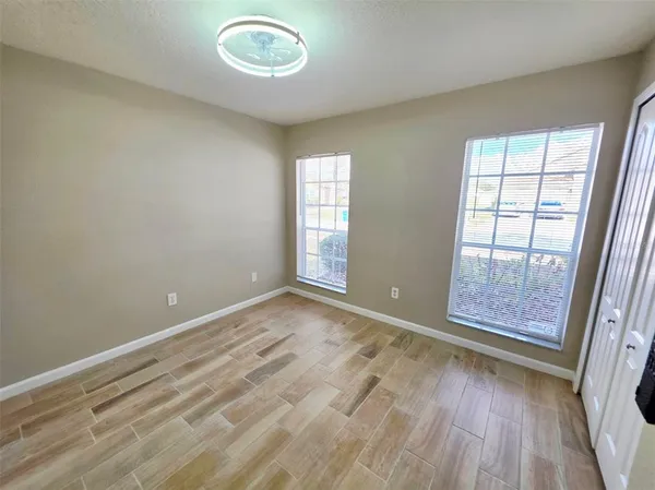 an empty room with a window