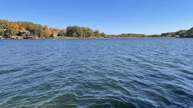a view of lake and mountain