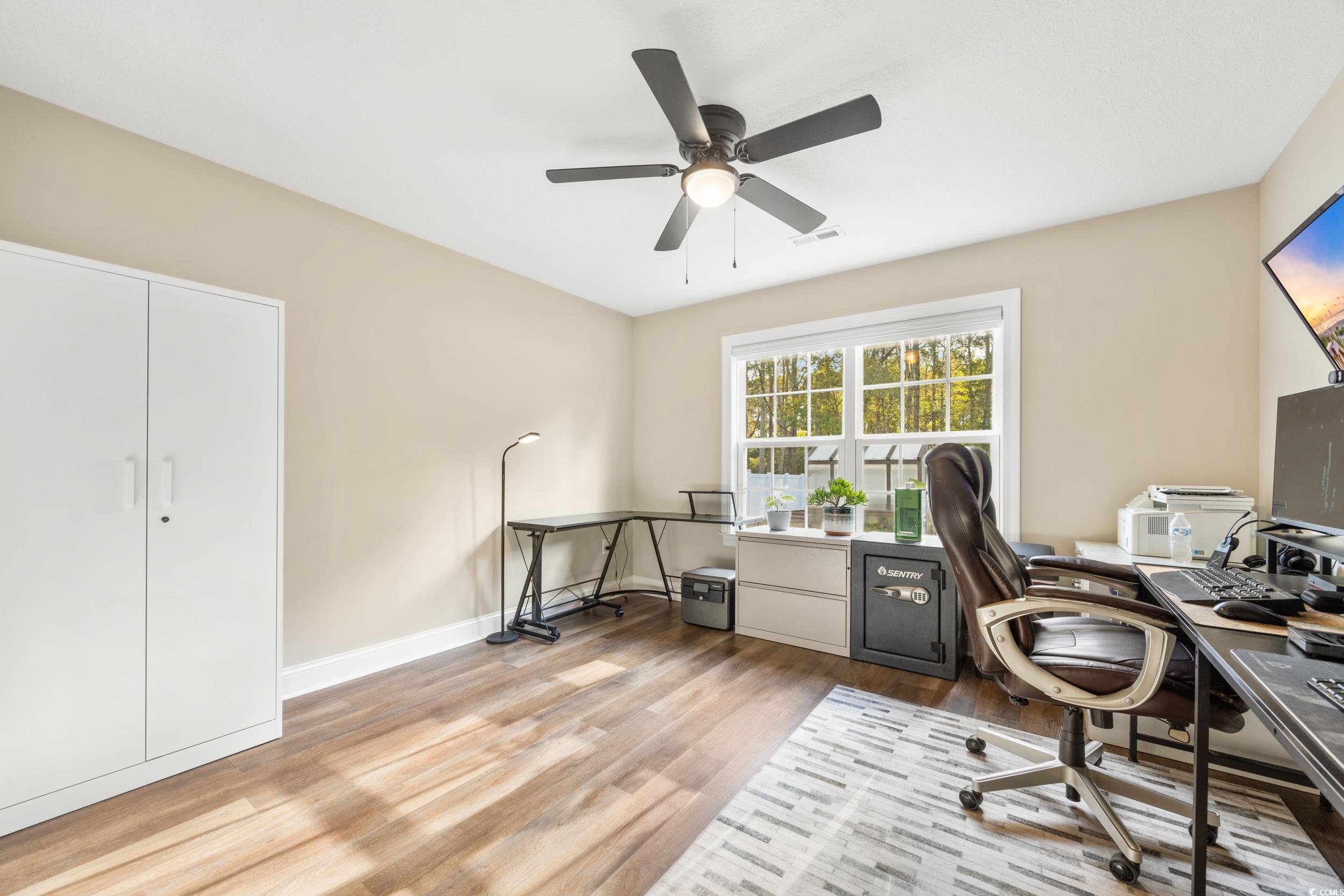 3390 Dusty Road Loris, SC 29569 - Photo 22 of 33 Home office featuring ceiling fan and light wood-t