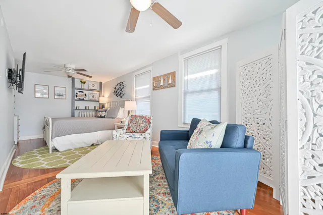 a living room with furniture and a couch