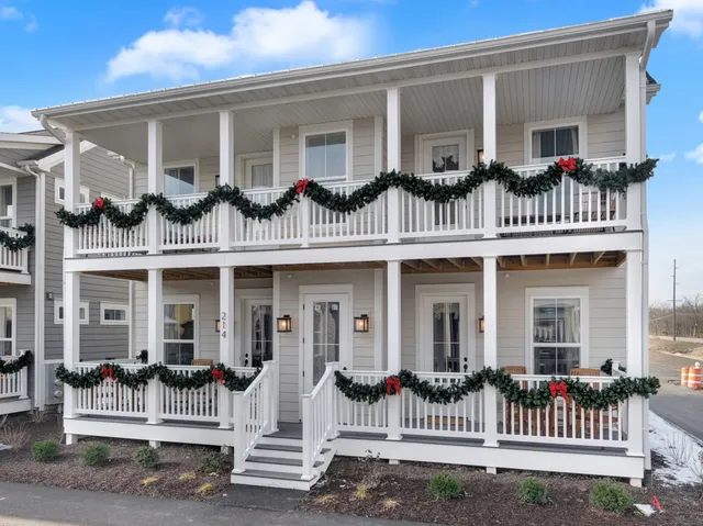 front view of a house with a porch