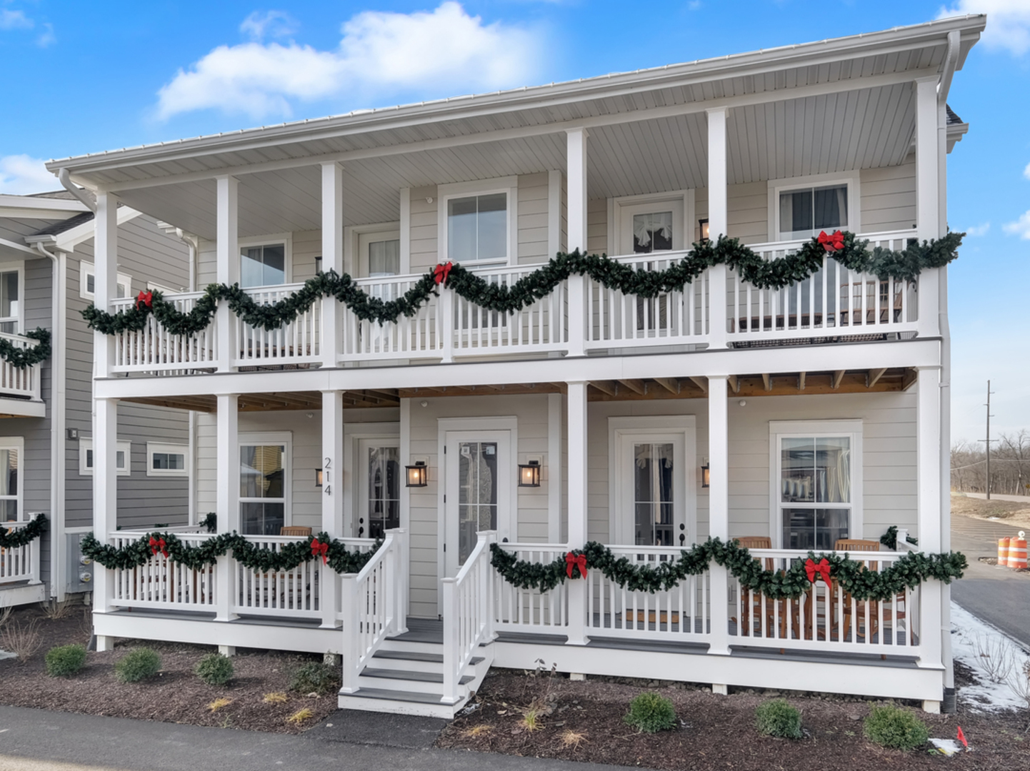 front view of a house with a porch
