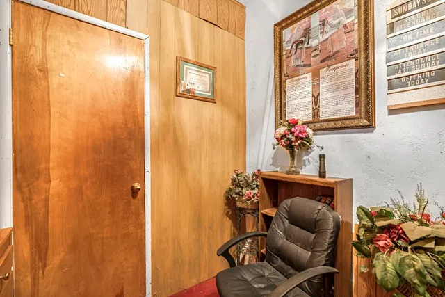 a room with furniture