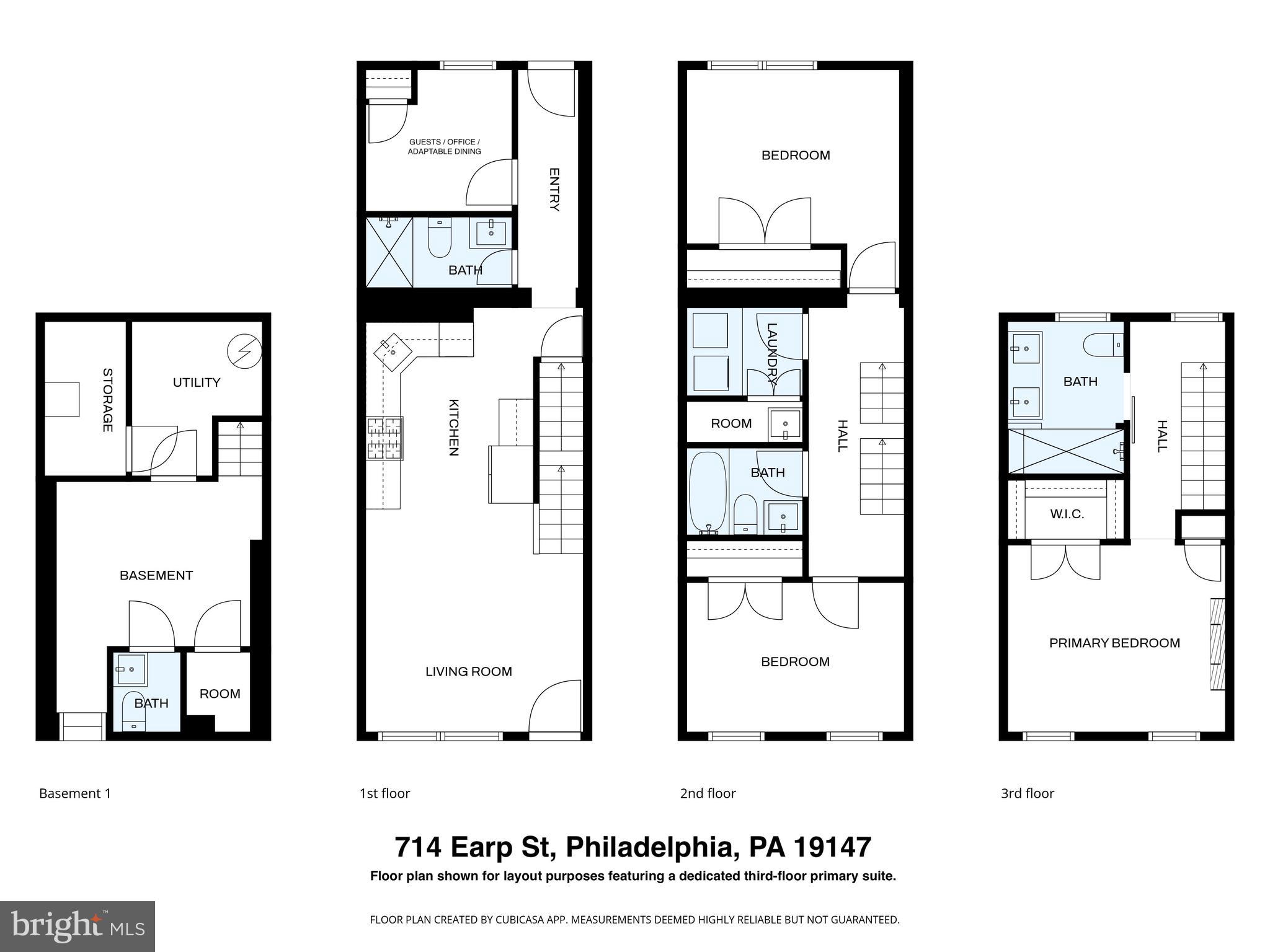 714 Earp Street Philadelphia, PA 19147 - Photo 30 of 30 Floor Layout