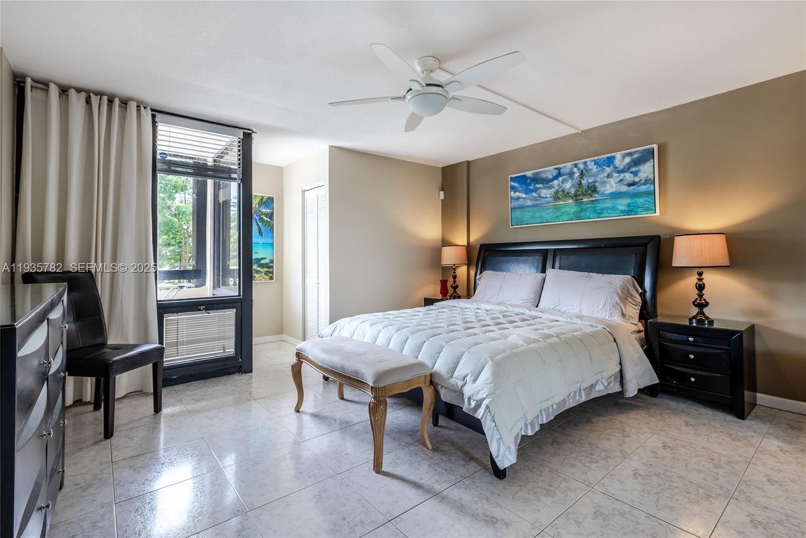 1401 South Federal Highway, Unit 122 Boca Raton, FL 33432 - Photo 14 of 20 a bedroom with a bed and a chandelier