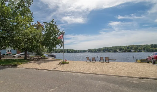 a view of a terrace with a bench