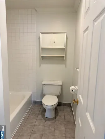 a bathroom with a toilet and a bathtub