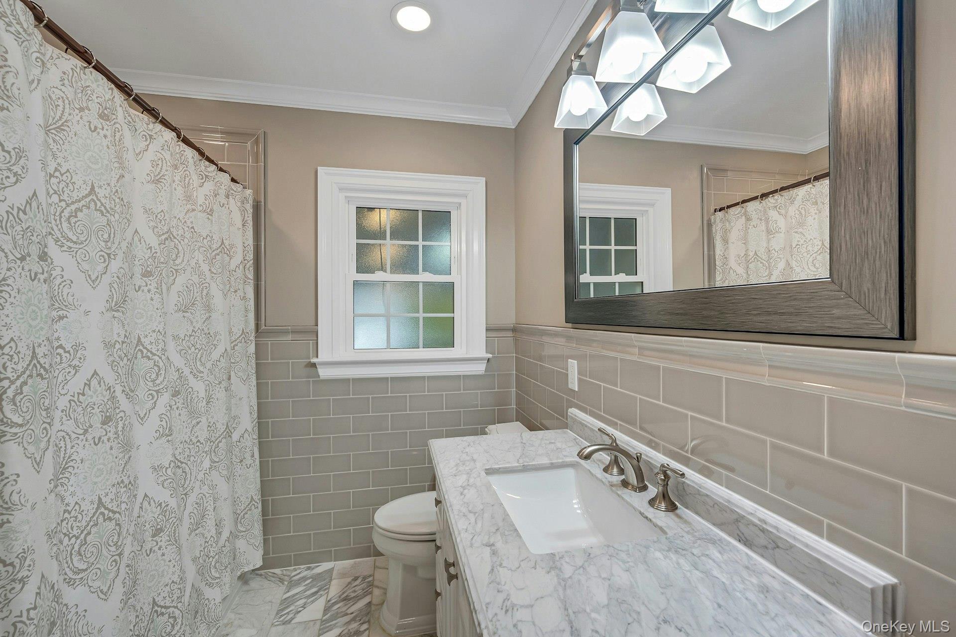 155 Hilburn Road Scarsdale, NY 10583 - Photo 17 of 35 a bathroom with a sink a toilet and a mirror