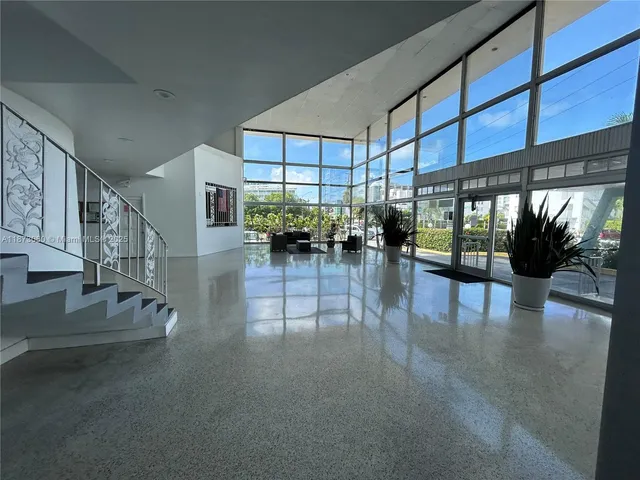 a view of a balcony with city view