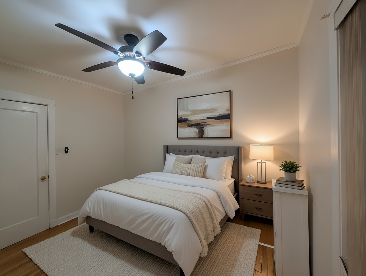 1419 East 56th Street, Unit 1 Chicago, IL 60637 - Photo 22 of 35 a bedroom with a bed and a chandelier