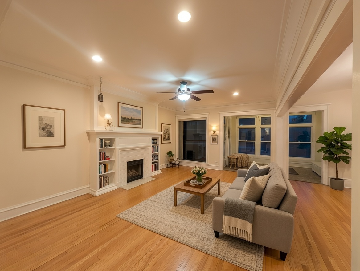 1419 East 56th Street, Unit 1 Chicago, IL 60637 - Photo 7 of 35 a living room with furniture and a fireplace