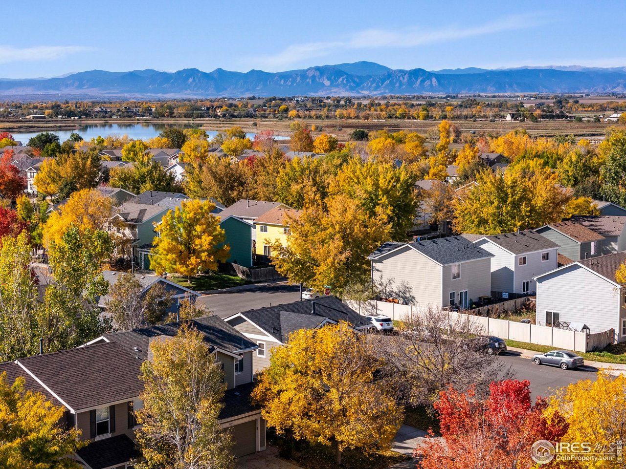 10688 Durango Place Longmont, CO 80504 - Photo 29 of 49 an aerial view of residential houses and outdoor space