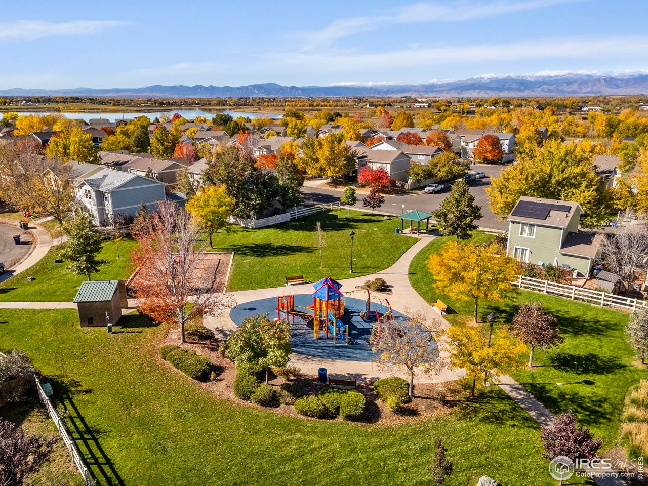 10688 Durango Place Longmont, CO 80504 - Photo 35 of 49 an aerial view of residential houses with outdoor space