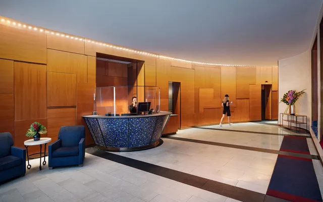 a room with gym equipment