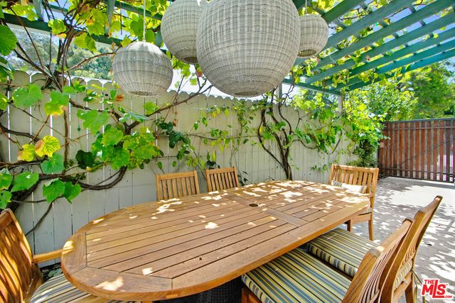 a outdoor view with a sitting space