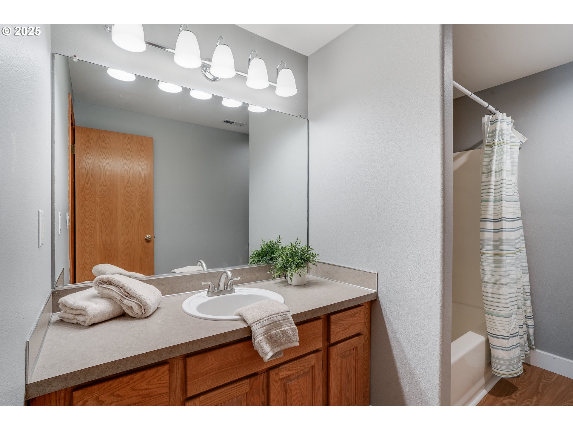 1224 Alyssum Avenue Forest Grove, OR 97116 - Photo 28 of 39 a bathroom with a sink vanity and a mirror