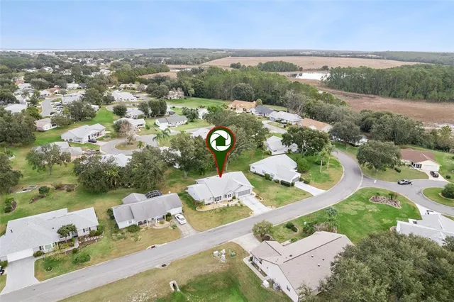a park view with a bench and trees