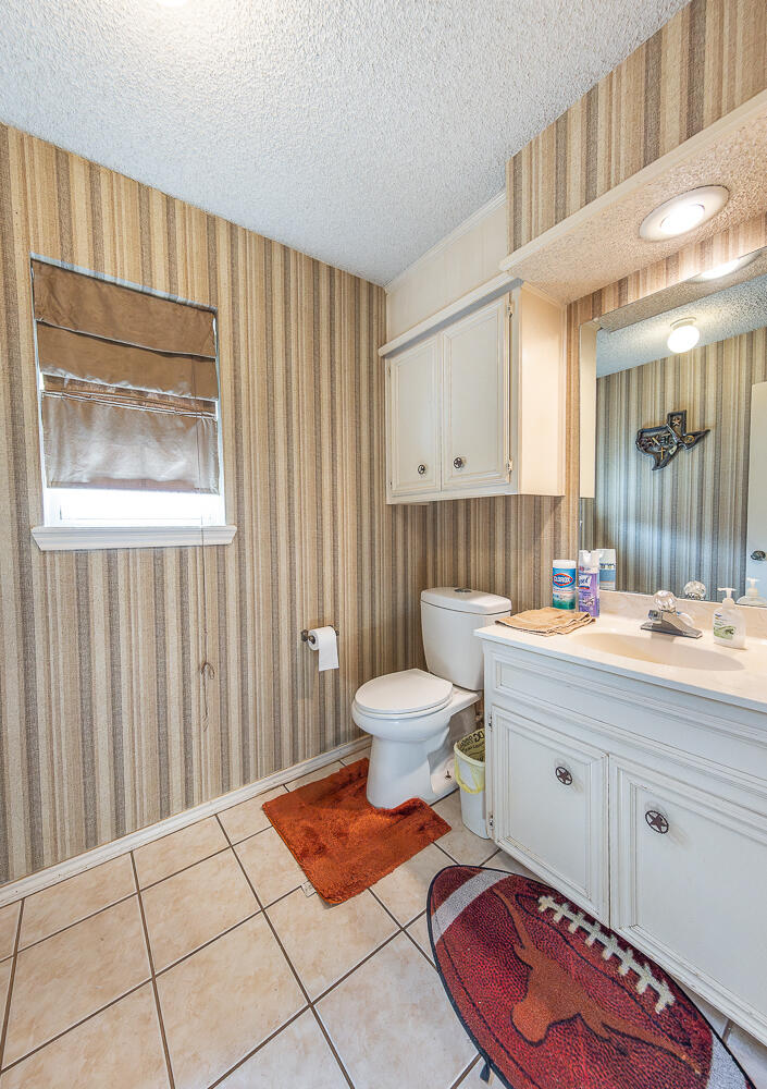 6 Ridge Road Ransom Canyon, TX 79366 - Photo 12 of 31 a bathroom with a sink a toilet and mirror