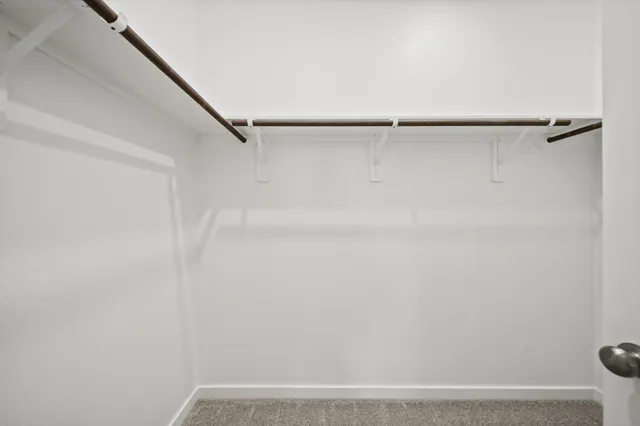 a view of small space with racks on the wall