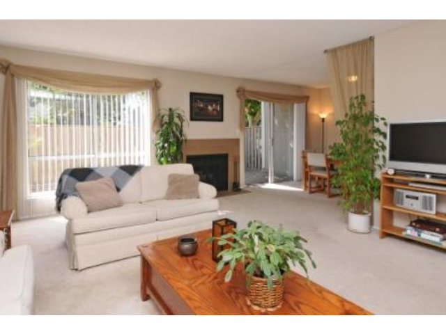 802 Rigel Lane Foster City, CA 94404 - Photo 4 of 11 a living room with furniture a flat screen tv and a fireplace