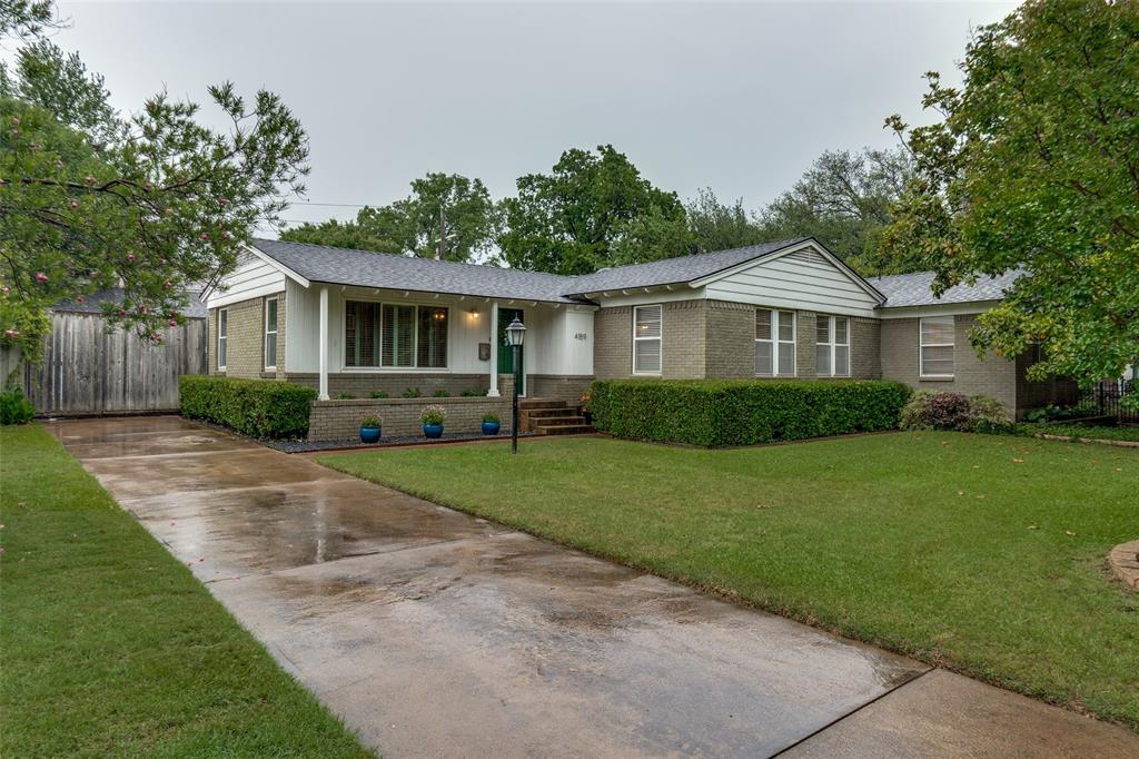 4159 Clover Lane Dallas, TX 75220 - Photo 23 of 25 Ranch-style house with brick siding, concrete driveway, a front lawn, and roof with shingles