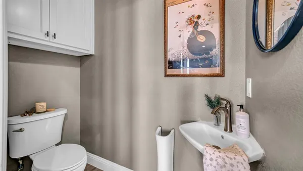 a very nice looking room with a wooden door