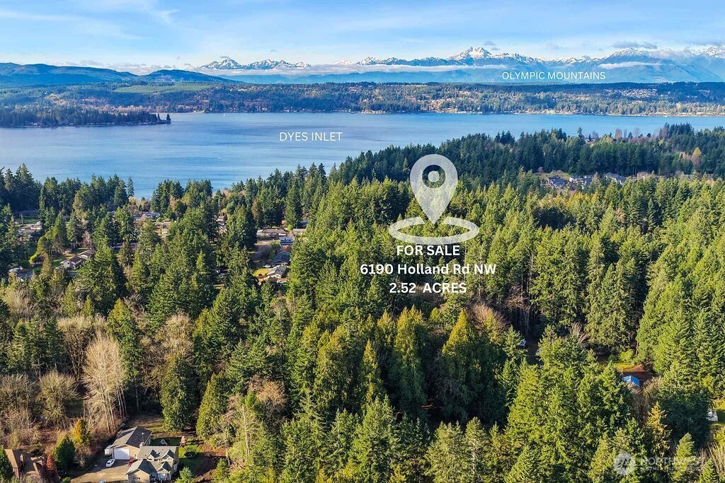 6190 Holland Road Northwest Bremerton, WA 98311 - Photo 3 of 10 a view of a lake with a mountain in the background