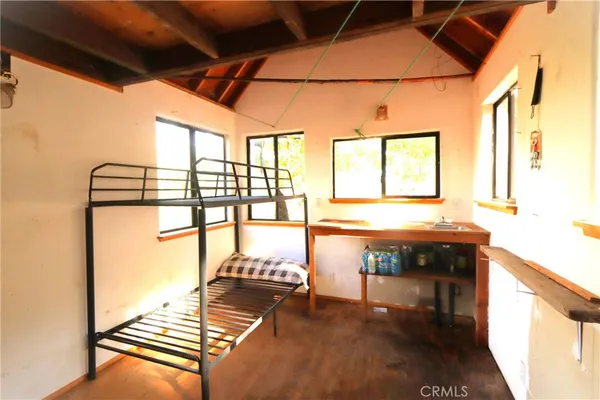 a room with natural light and a window