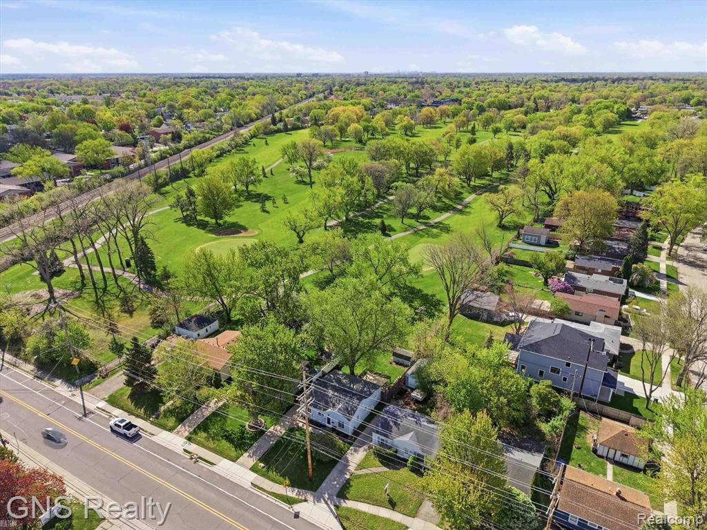 2717 Normandy Road Royal Oak, MI 48073 - Photo 3 of 13 Aerial perspective showcasing a residential area bordered by a golf course