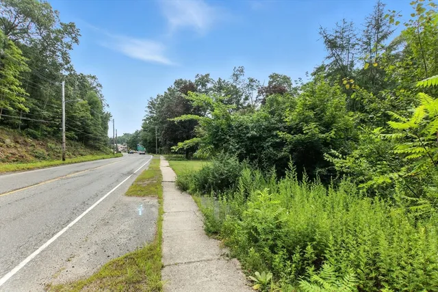 a view of a street both side of building