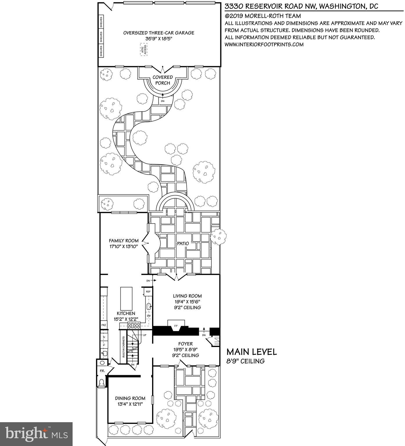 3330 Reservoir Road Northwest Washington, DC 20007 - Photo 24 of 25 MAIN LEVEL FLOORPLAN
