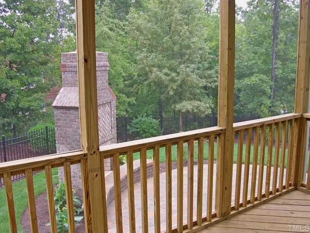 3903 Morvan Way Raleigh, NC 27612 - Photo 9 of 12 Peaceful screened in porch overlooks the outdoor living space of the rear yard. Rear yard is fenced. Screened Porch