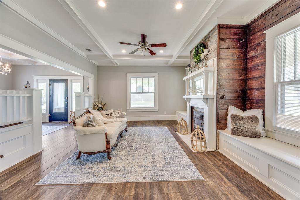 901 North Main Street Leonard, TX 75452 - Photo 6 of 25 a living room with fireplace furniture and a large window