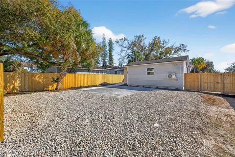 a backyard of a house