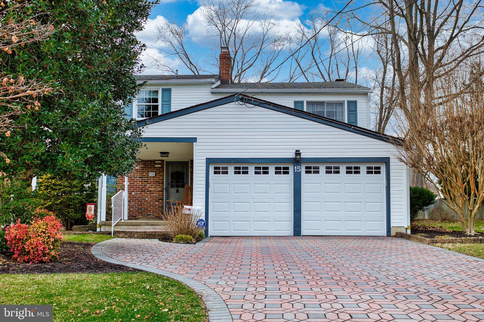 15 Papermill Road Cherry Hill, NJ 08003 - Photo 2 of 37 Custom hardscaping on the driveway and walkway