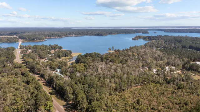 an aerial view of a houses with ocean view