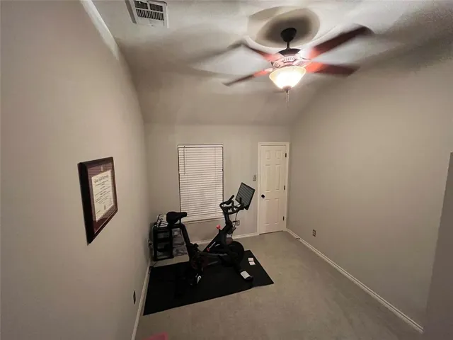 a room with gym equipment
