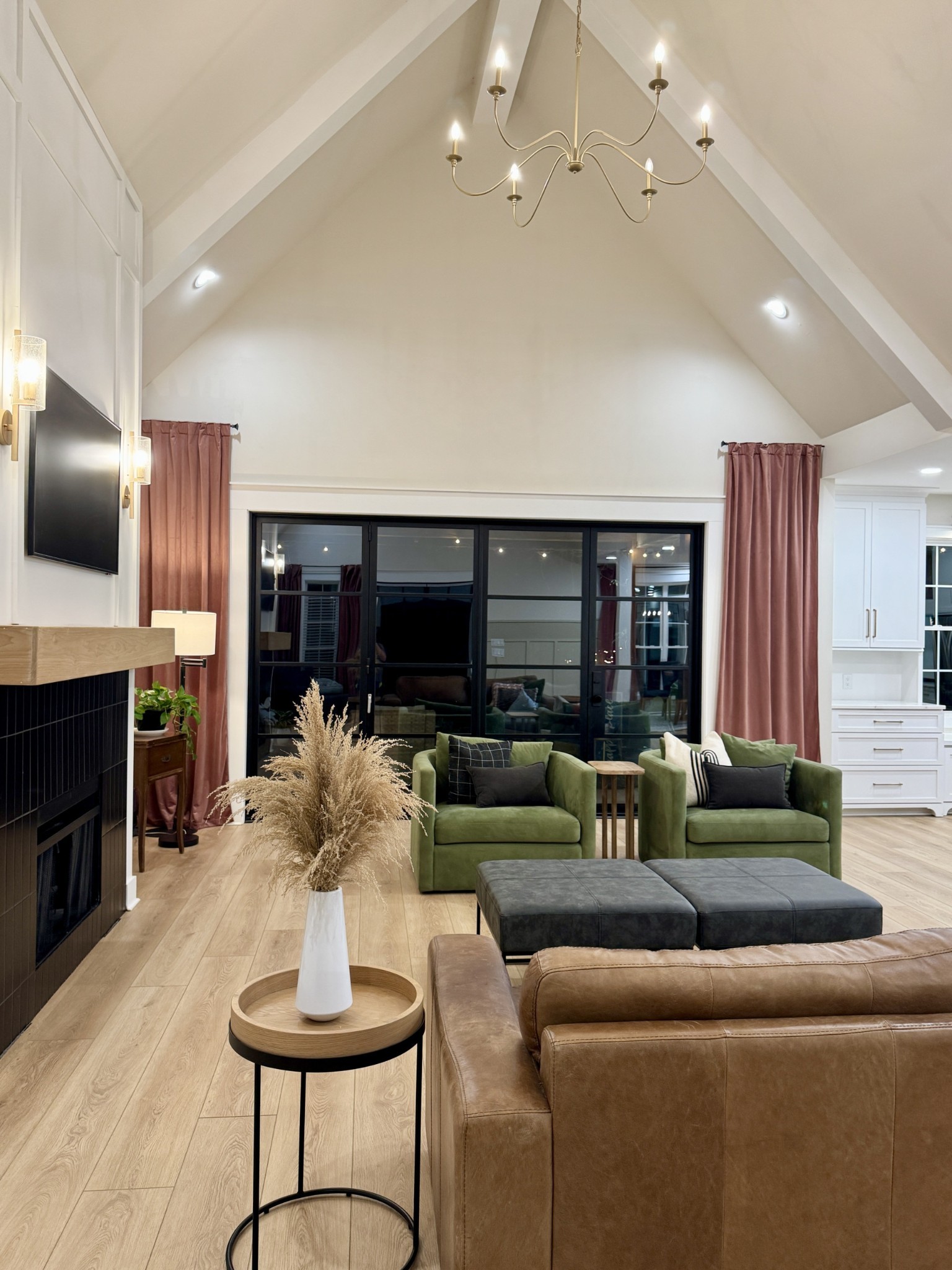 418 Creekmore Road Cottontown, TN 37048 - Photo 3 of 60 a living room with furniture a fireplace and a flat screen tv