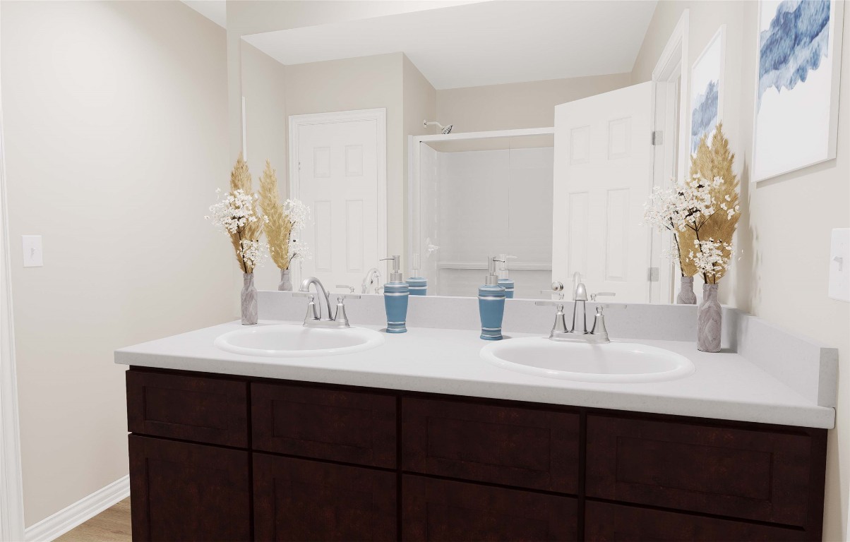 3812 Keller Road Temple, TX 76504 - Photo 13 of 18 a bathroom with a sink vanity and a mirror