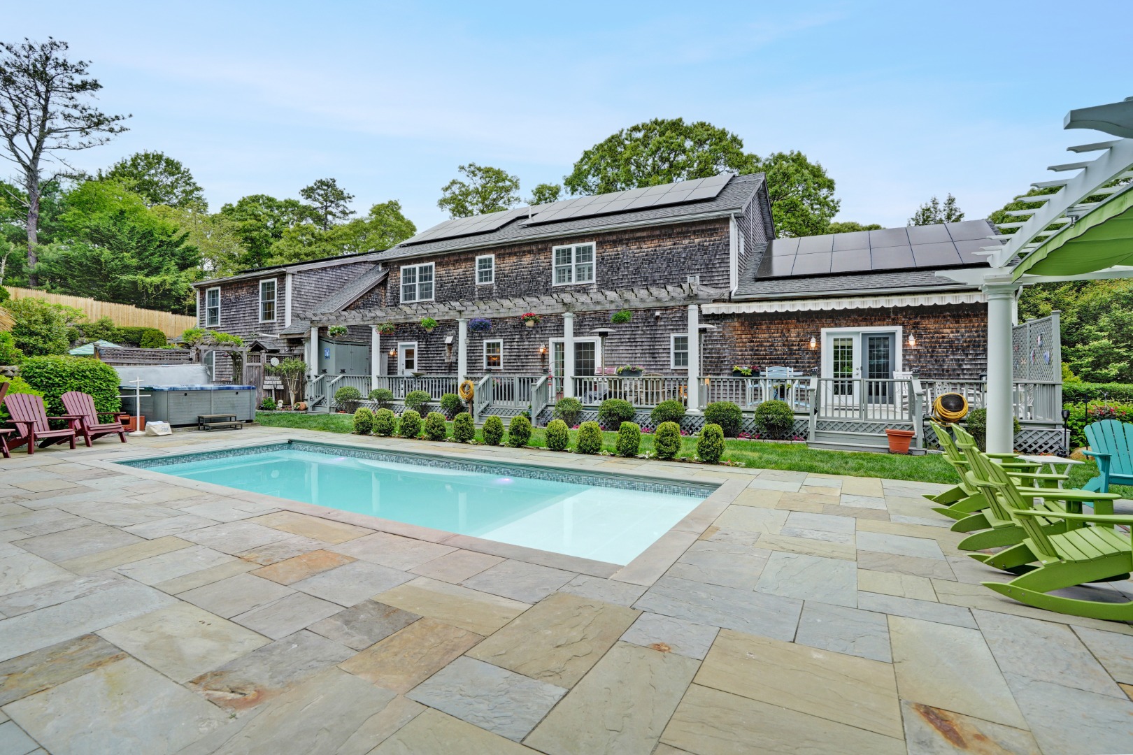 8 Fresh Pond Road Oak Bluffs, MA 02557 - Photo 3 of 40 a view of house with outdoor space and swimming pool