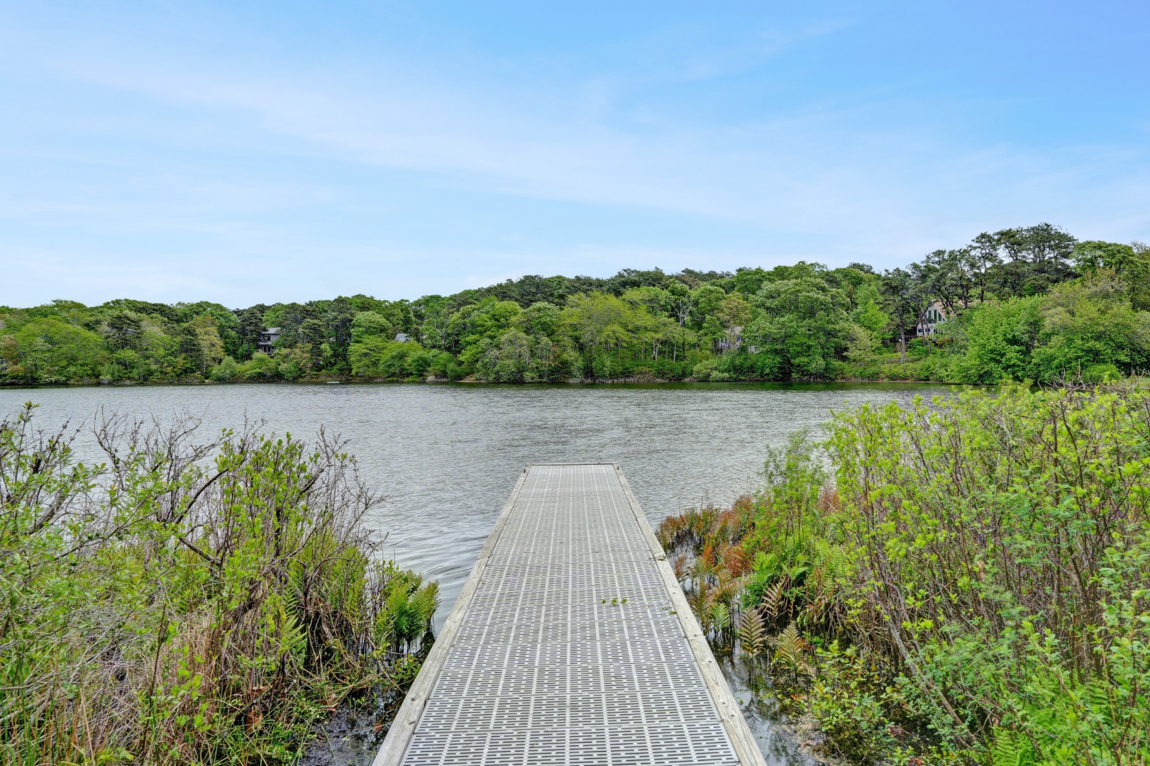 8 Fresh Pond Road Oak Bluffs, MA 02557 - Photo 36 of 40 a view of a lake with a yard