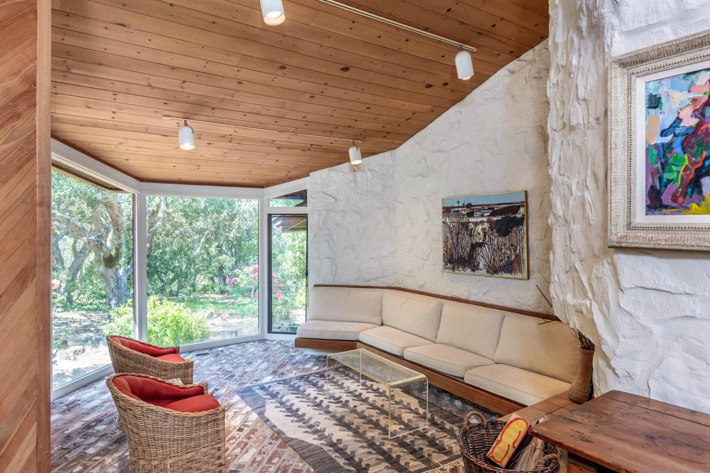 110 Farm Road Woodside, CA 94062 - Photo 12 of 21 a living room with furniture and a large window