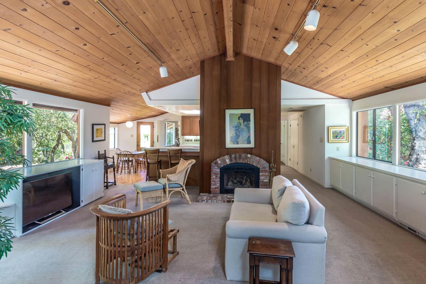 110 Farm Road Woodside, CA 94062 - Photo 14 of 21 a living room with furniture and a large window