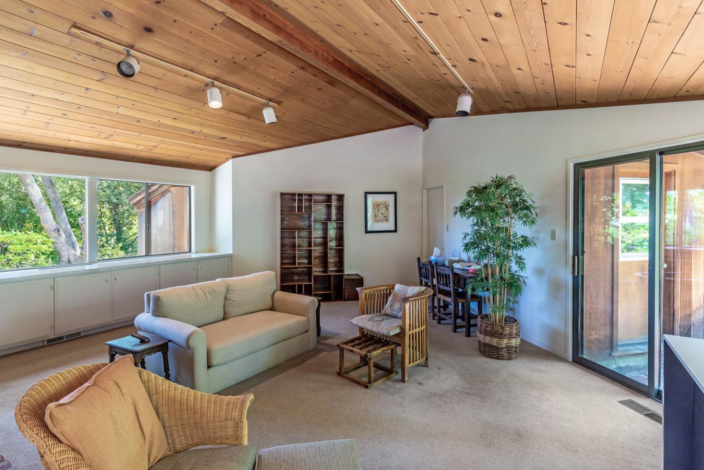 110 Farm Road Woodside, CA 94062 - Photo 15 of 21 a living room with furniture and a potted plant